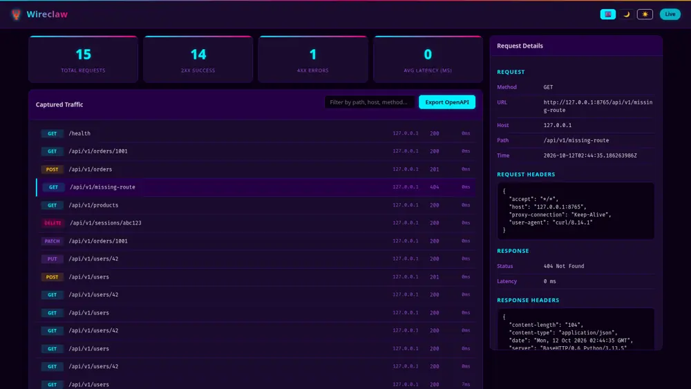 wireclaw screenshot